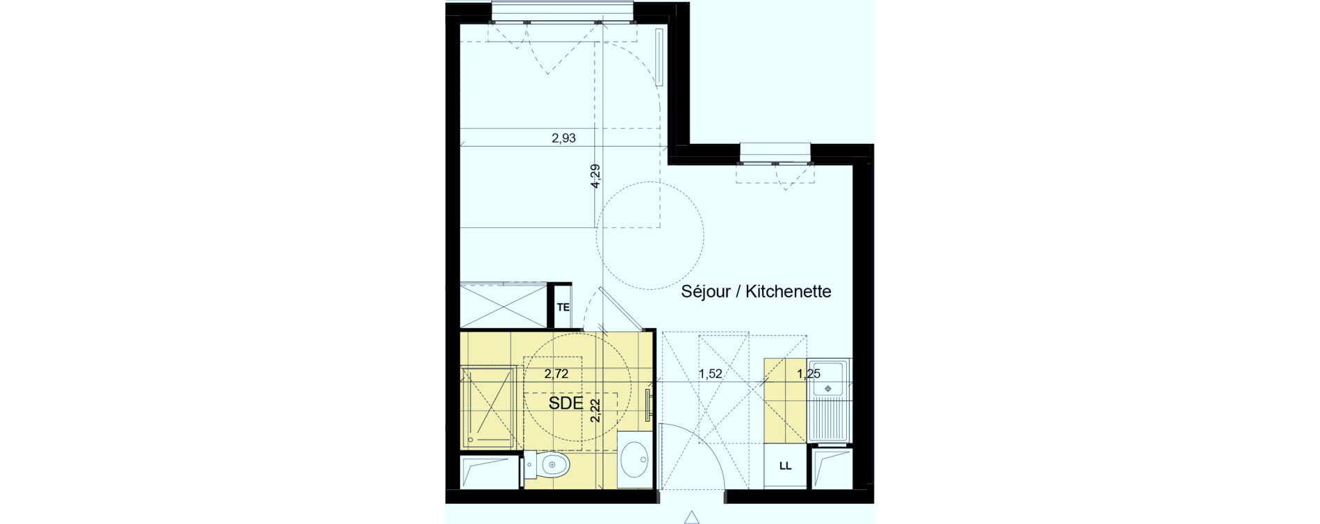 Appartement T1 de 29,75 m2 &agrave; Montgeron Centre