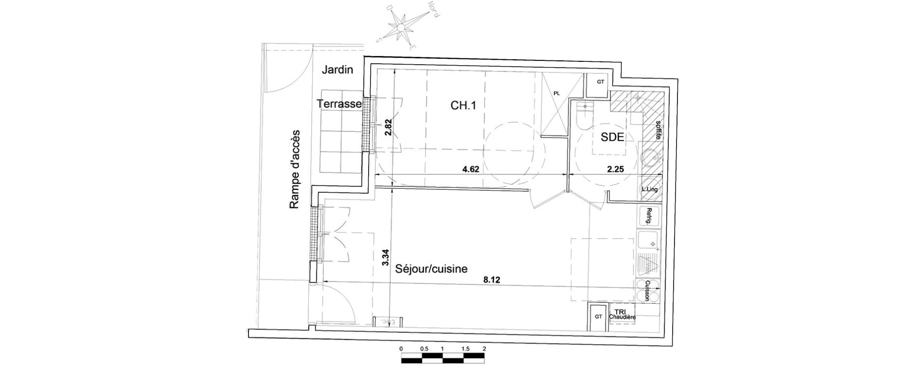 Appartement T2 de 44,60 m2 &agrave; Montgeron Centre
