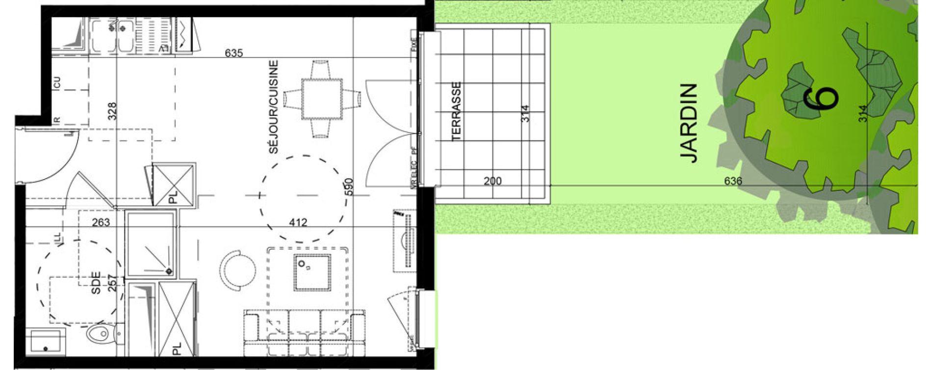 Appartement T1 de 37,50 m2 &agrave; Montlh&eacute;ry Centre