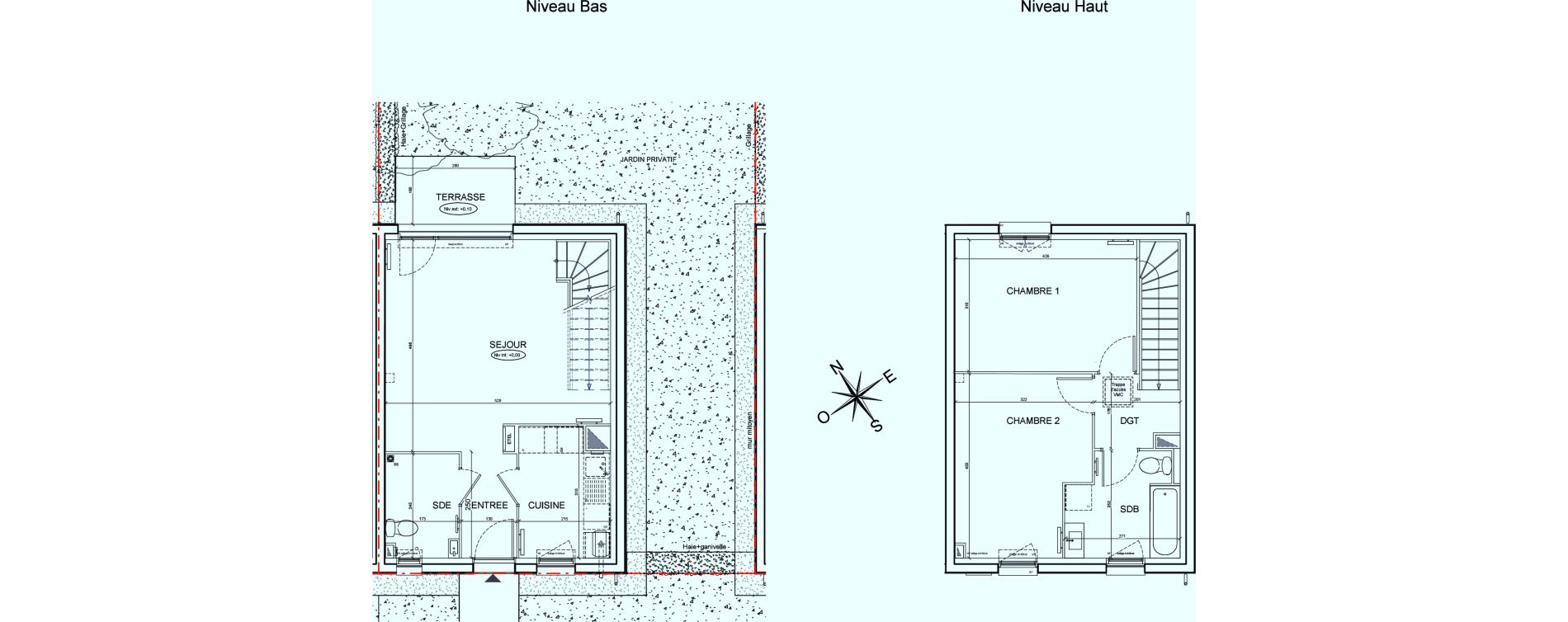 Maison T3 de 70,33 m2 &agrave; Montlh&eacute;ry Centre