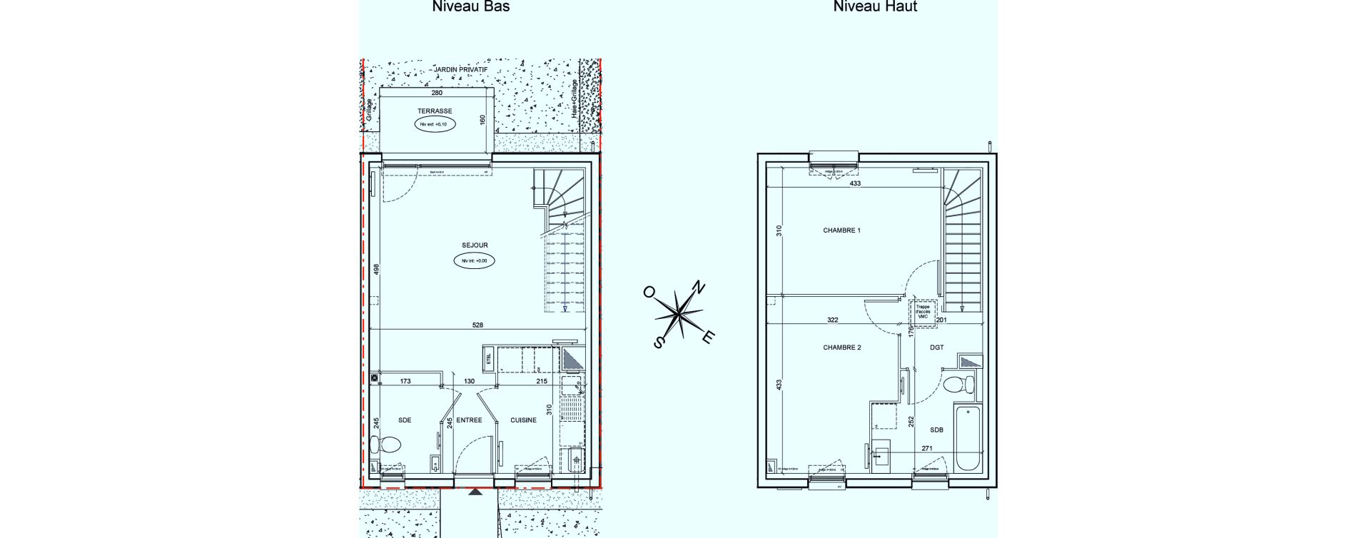 Maison T3 de 70,33 m2 &agrave; Montlh&eacute;ry Centre