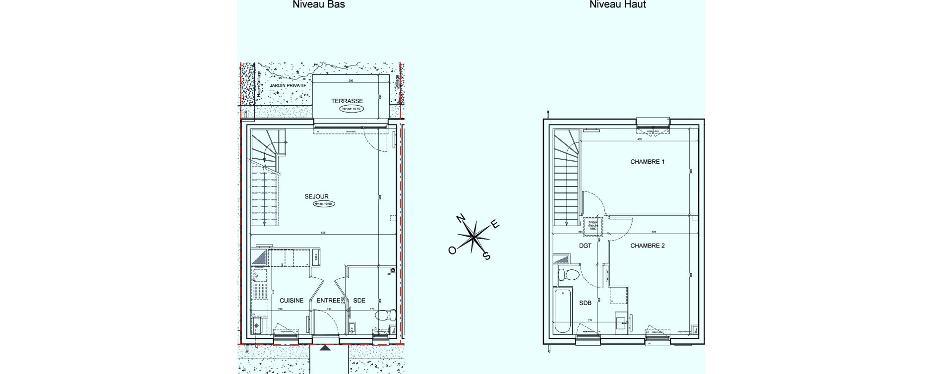Maison T3 de 70,33 m2 &agrave; Montlh&eacute;ry Centre