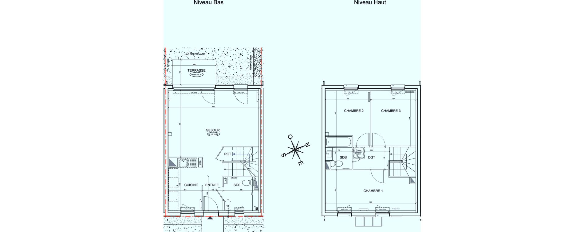 Maison T4 de 80,39 m2 &agrave; Montlh&eacute;ry Centre