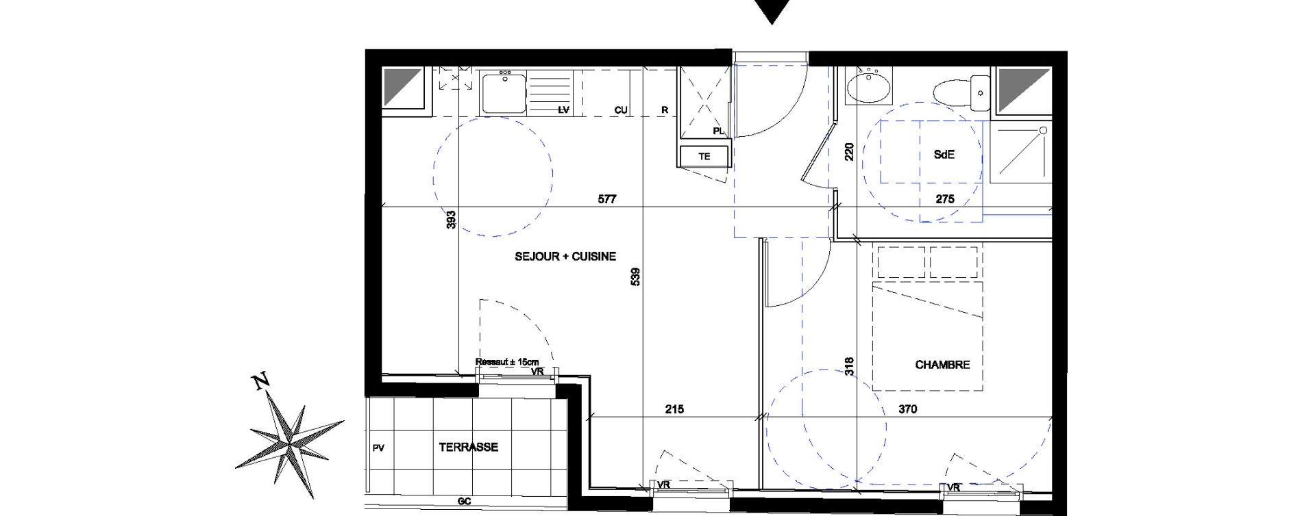 Appartement T2 de 40,75 m2 &agrave; Morangis Centre