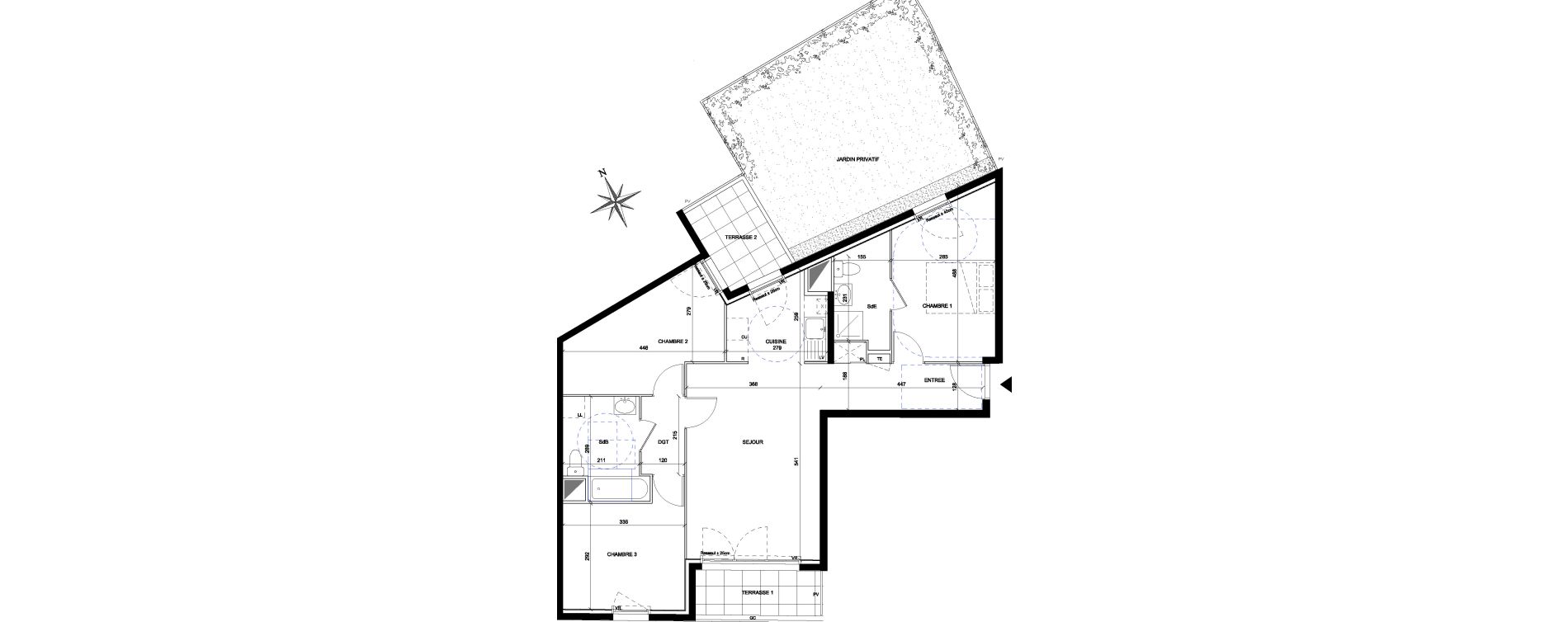 Appartement T4 de 78,02 m2 &agrave; Morangis Centre