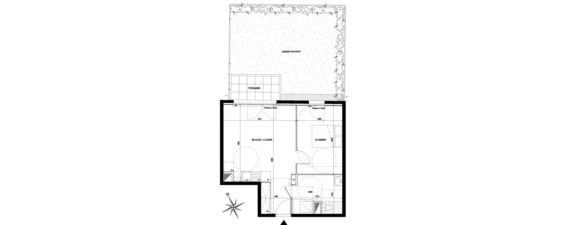 Appartement T2 de 44,32 m2 &agrave; Morangis Centre
