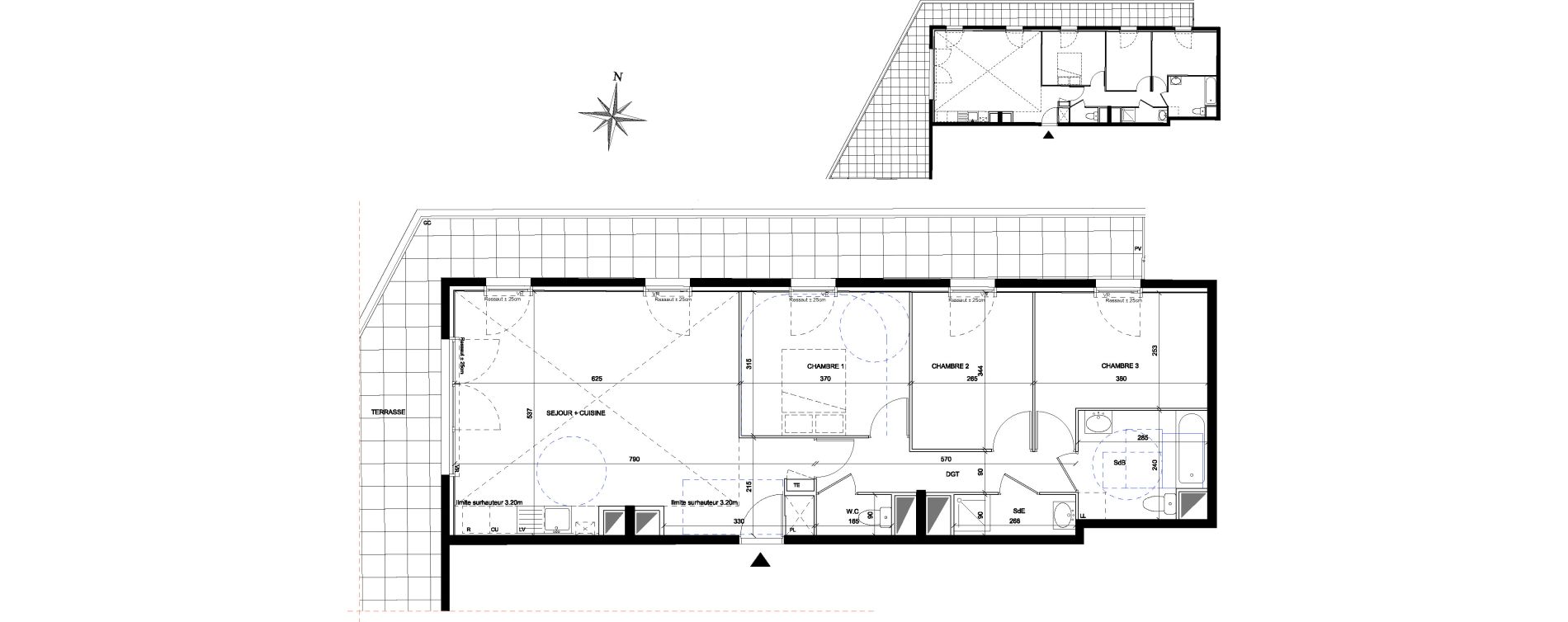 Appartement T4 de 83,16 m2 &agrave; Morangis Centre