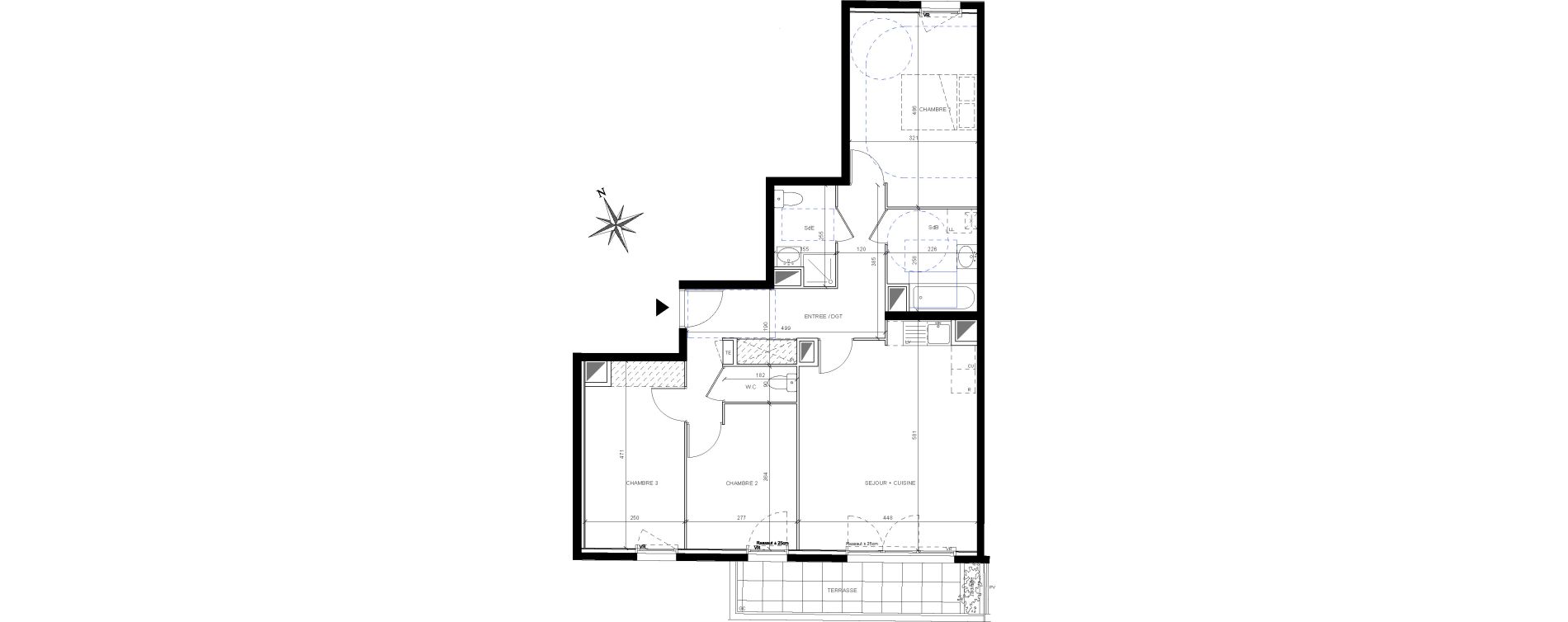 Appartement T4 de 83,04 m2 &agrave; Morangis Centre