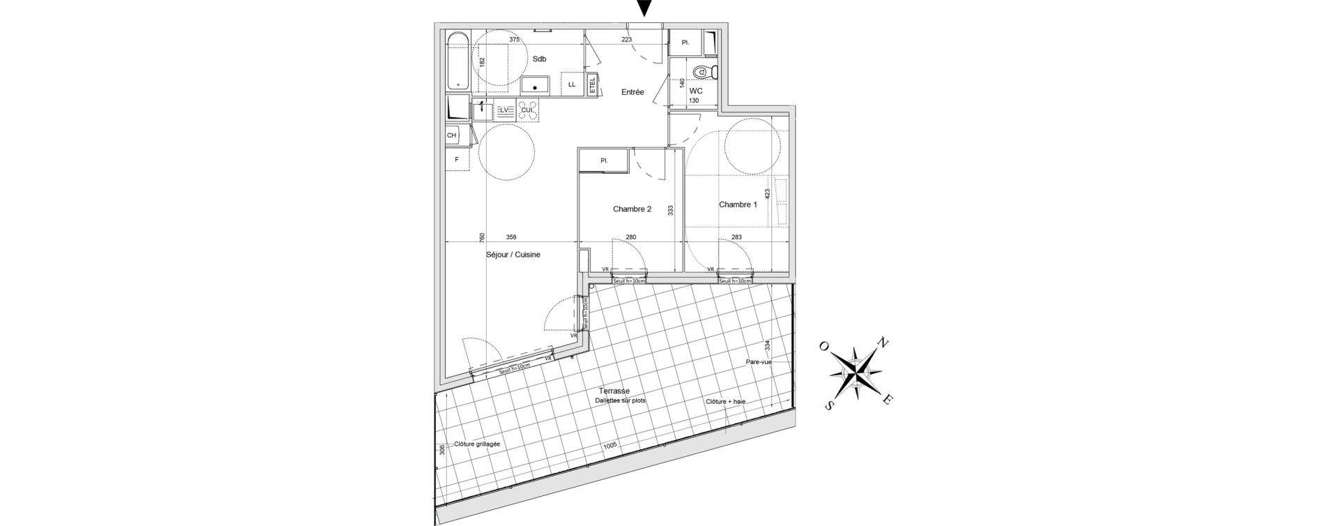 Appartement T3 de 63,12 m2 &agrave; Morangis Centre