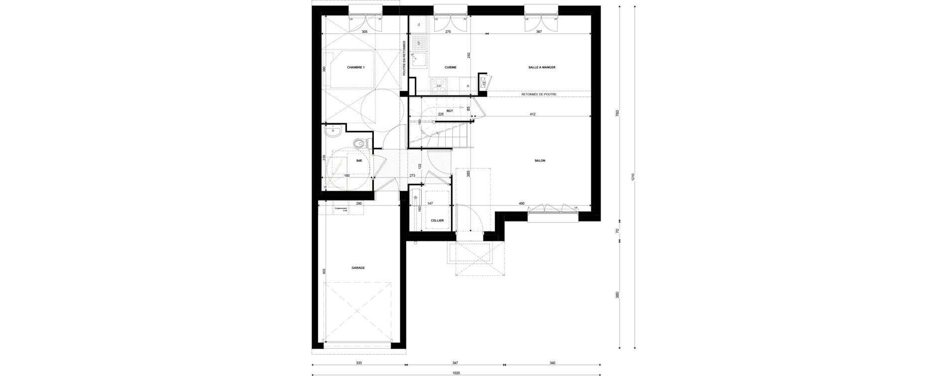 Maison T5 de 102,97 m2 &agrave; Ormoy Centre