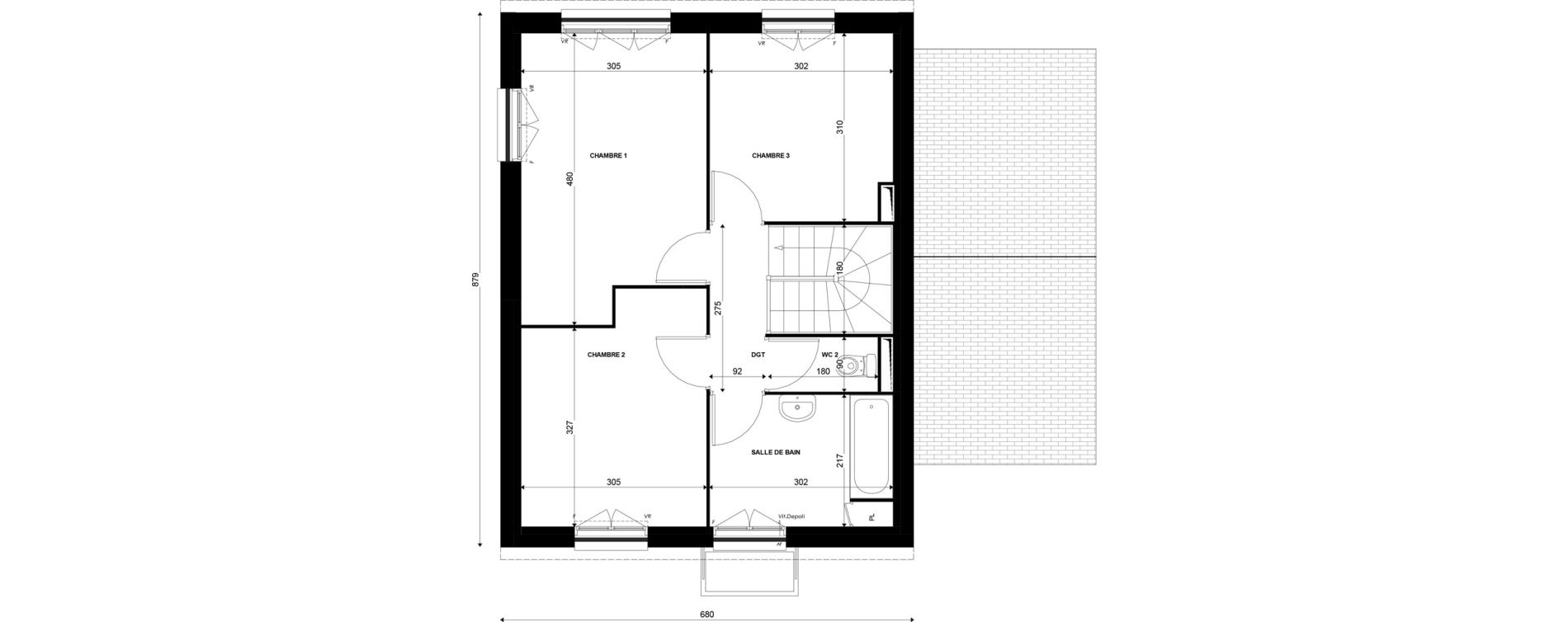 Maison T4 de 90,58 m2 &agrave; Ormoy Centre