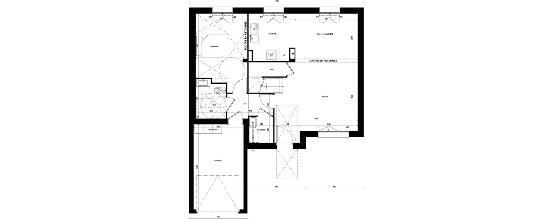 Maison T5 de 102,97 m2 &agrave; Ormoy Centre