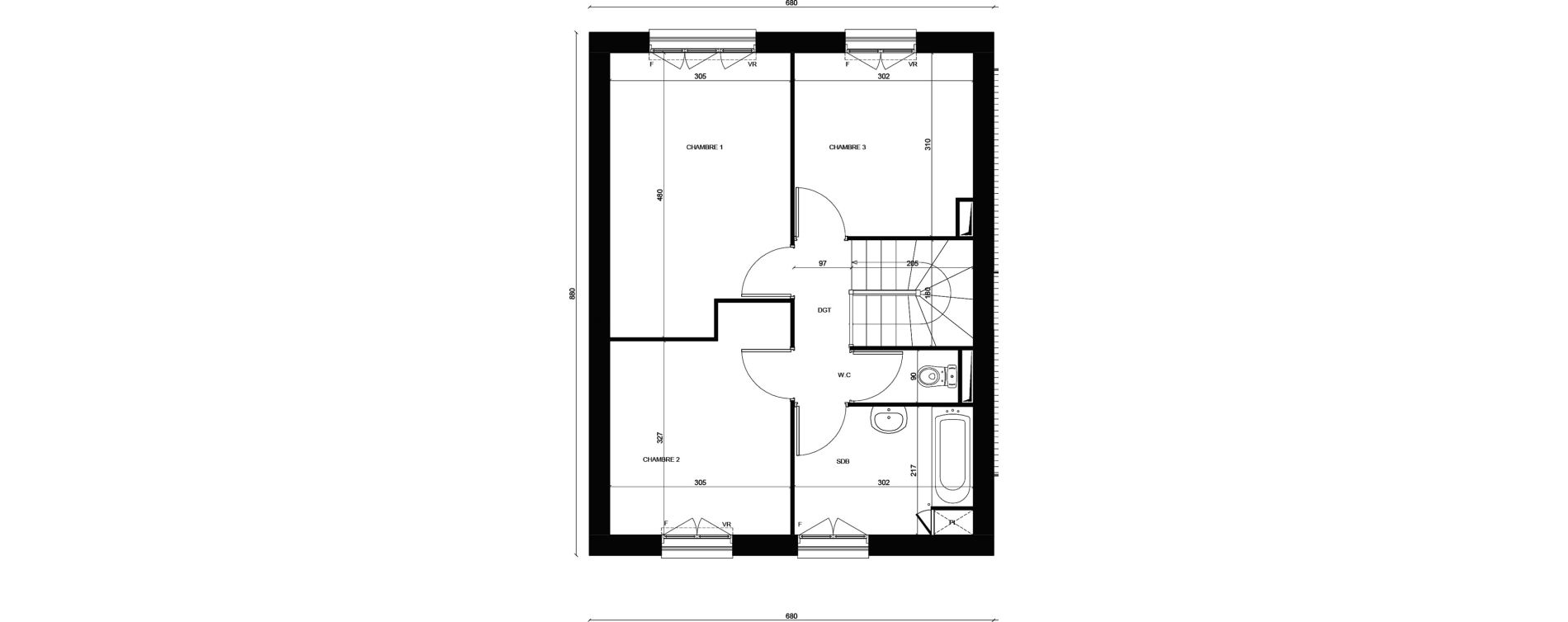 Maison T4 de 90,68 m2 &agrave; Ormoy Centre