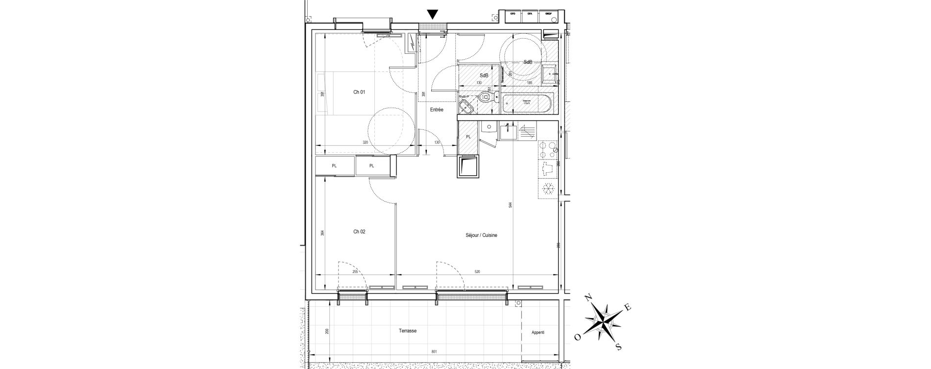 Appartement T3 de 61,48 m2 &agrave; Ormoy Centre