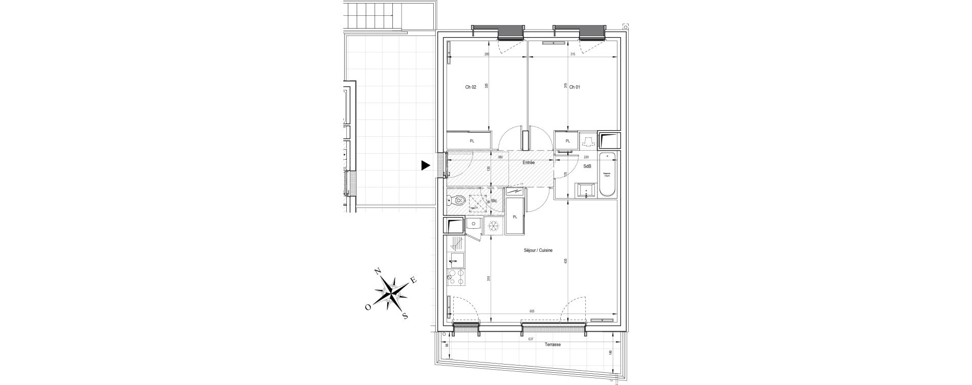 Appartement T3 de 57,86 m2 &agrave; Ormoy Centre