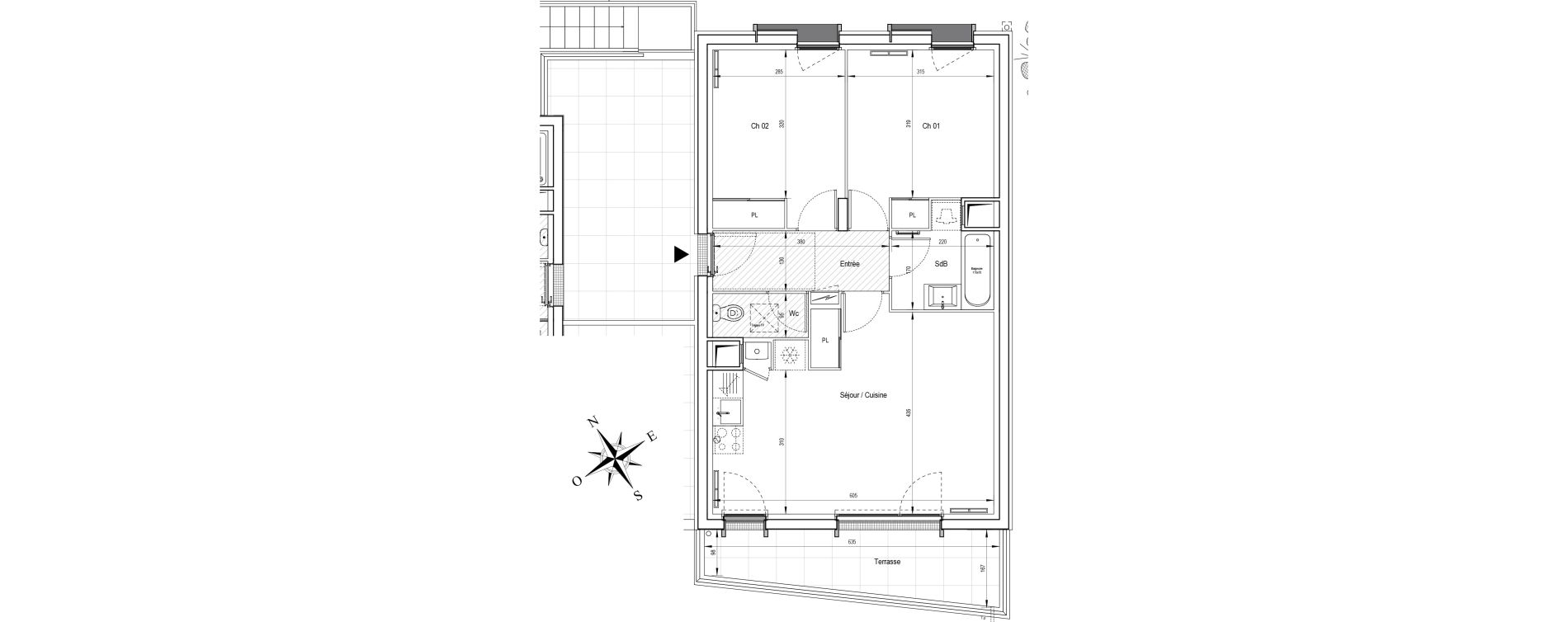 Appartement T3 de 57,86 m2 &agrave; Ormoy Centre
