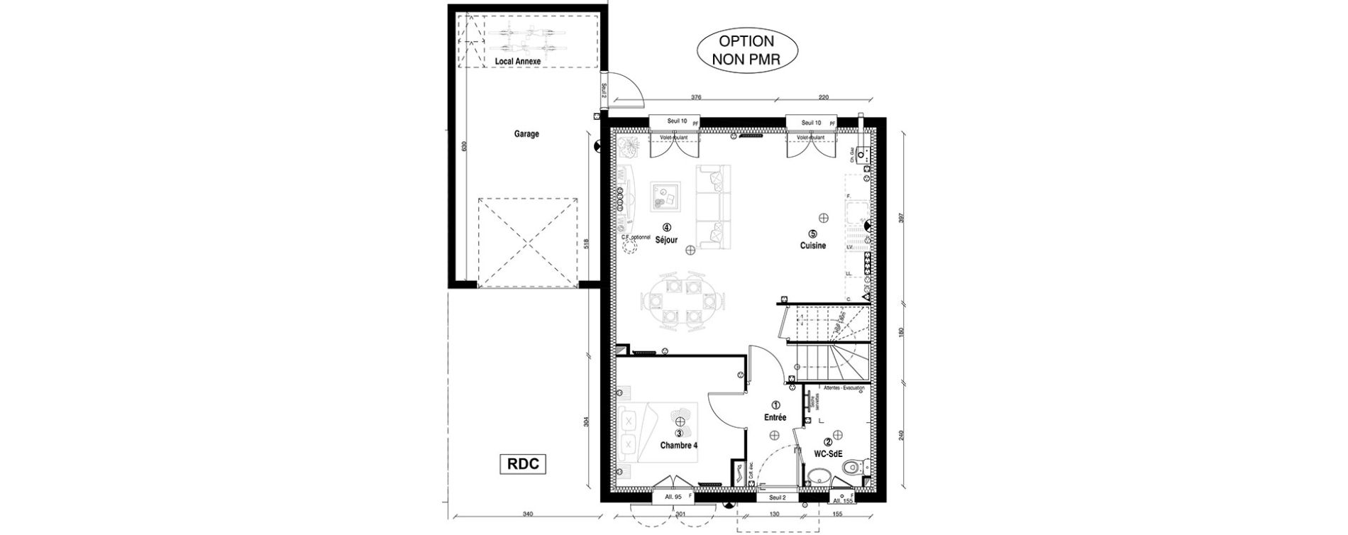 Maison T5 de 90,80 m2 &agrave; Ormoy Centre