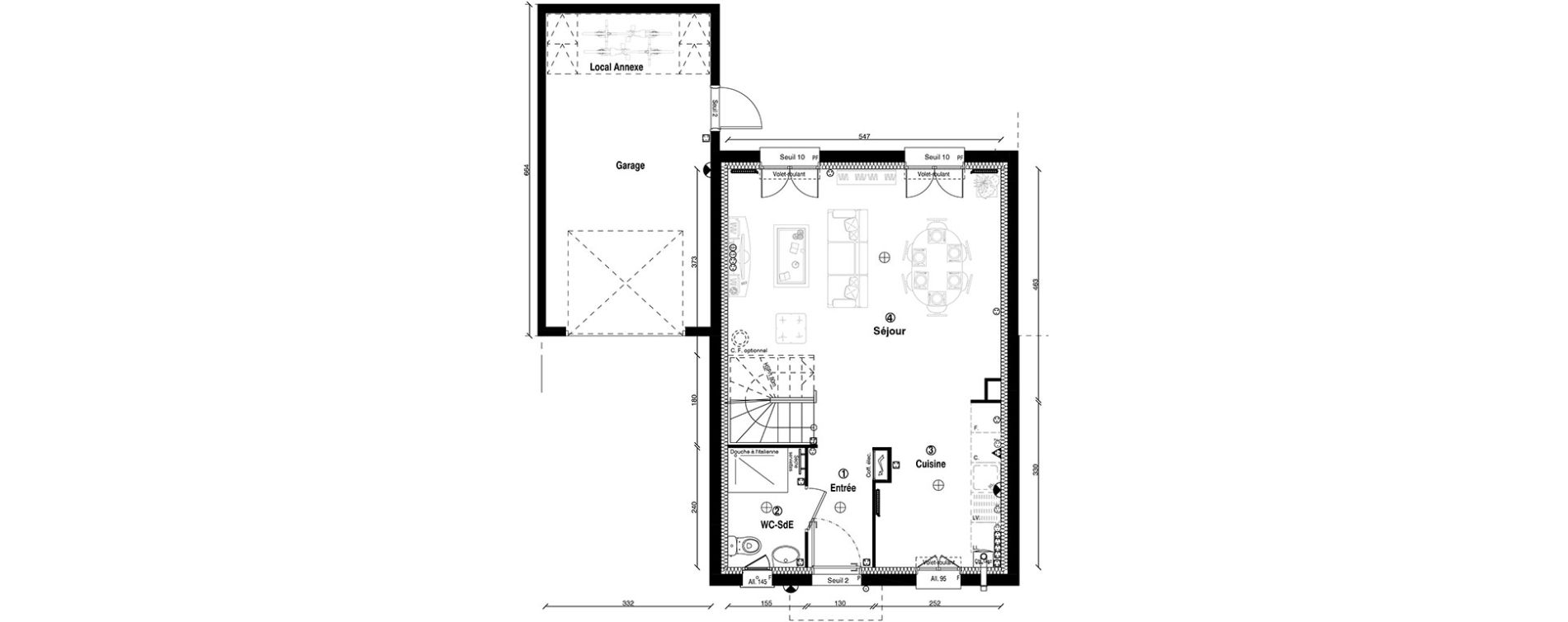 Maison T4 de 79,70 m2 &agrave; Ormoy Centre
