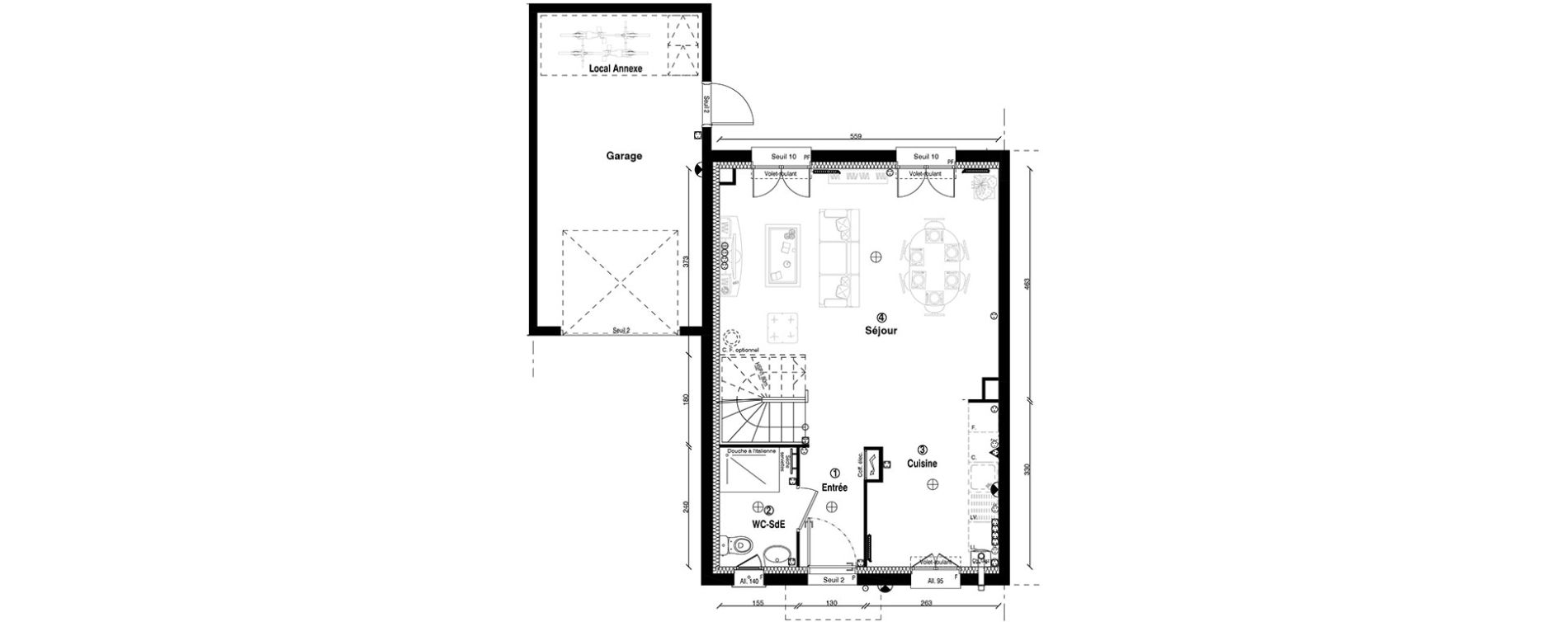 Maison T5 de 109,80 m2 à Ormoy Centre