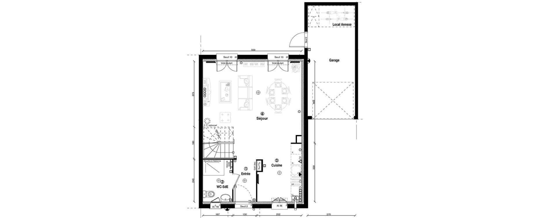 Maison T4 de 81,60 m2 &agrave; Ormoy Centre