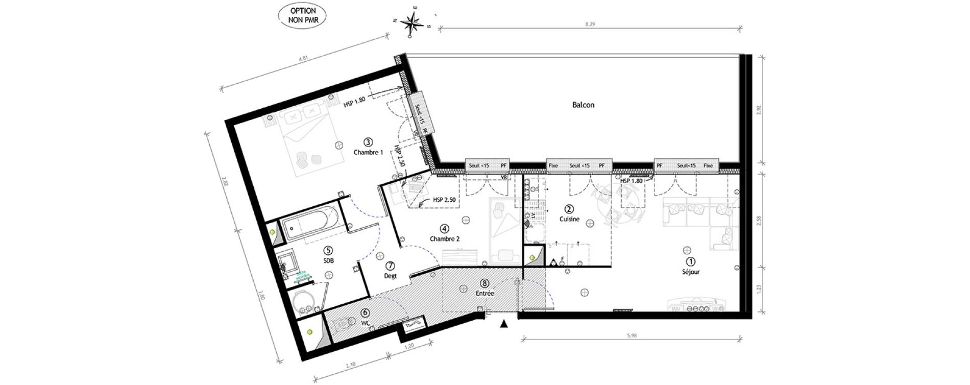 Appartement T3 de 60,20 m2 &agrave; Ormoy Centre