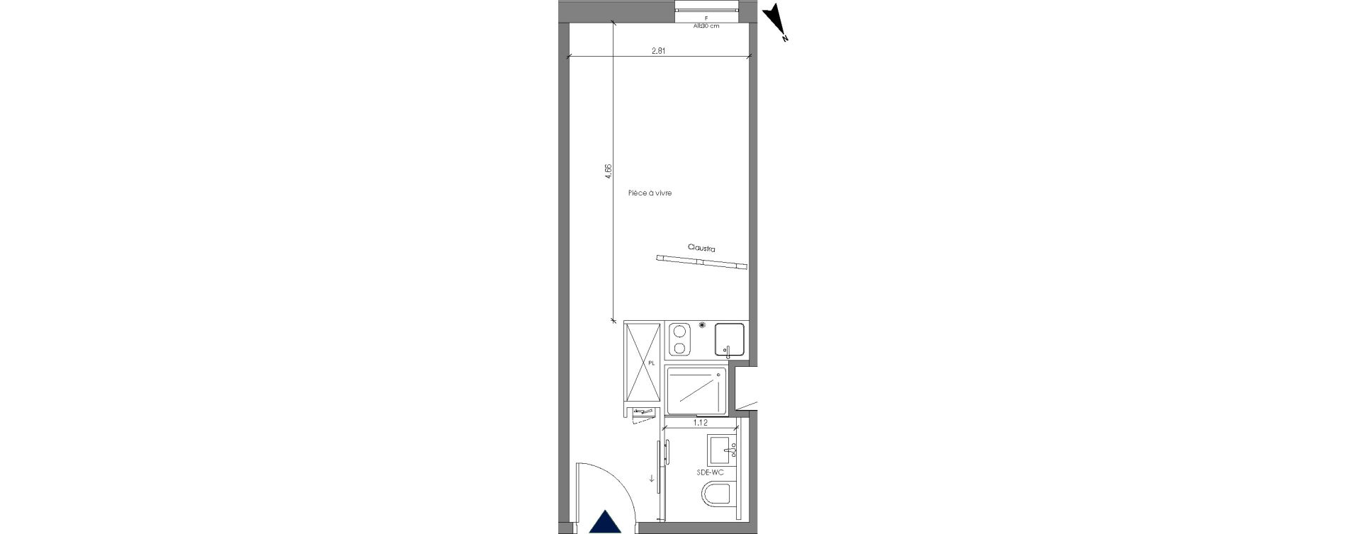 Appartement T1 de 20,91 m2 &agrave; Palaiseau Centre