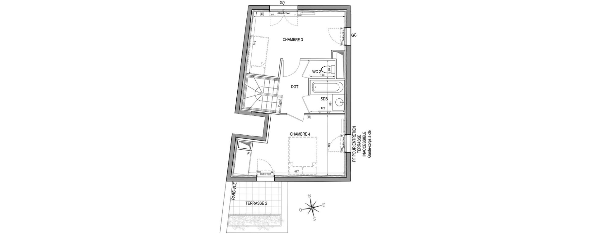Appartement T5 de 102,35 m2 &agrave; Palaiseau Centre