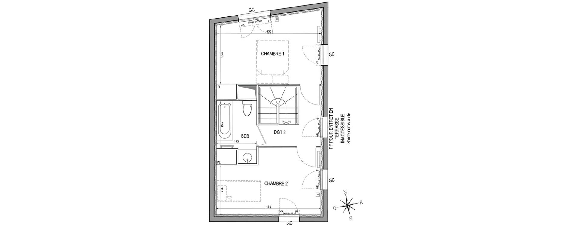 Appartement T3 de 69,57 m2 &agrave; Palaiseau Centre