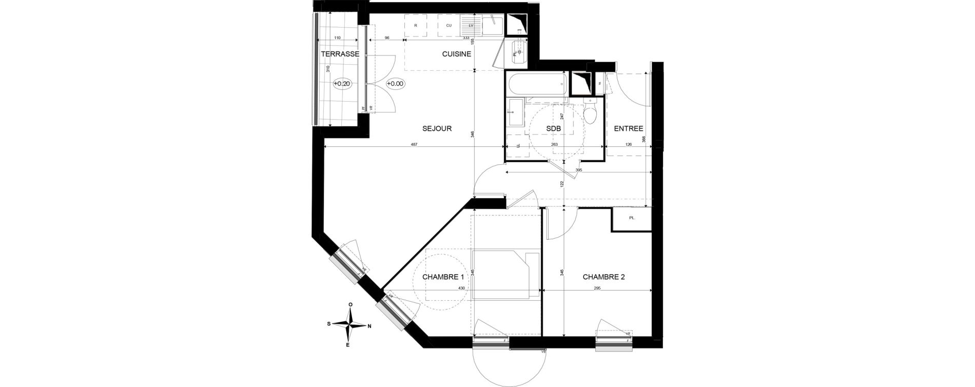 Appartement T3 de 61,89 m2 &agrave; Paray-Vieille-Poste Centre