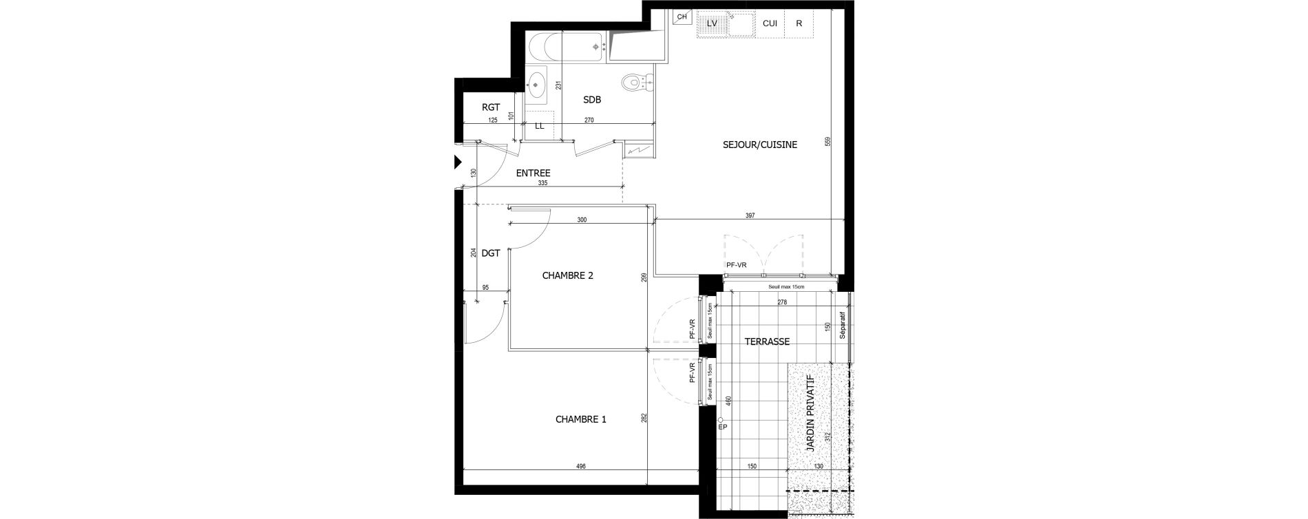 Appartement T3 de 61,00 m2 &agrave; Quincy-Sous-S&eacute;nart Centre