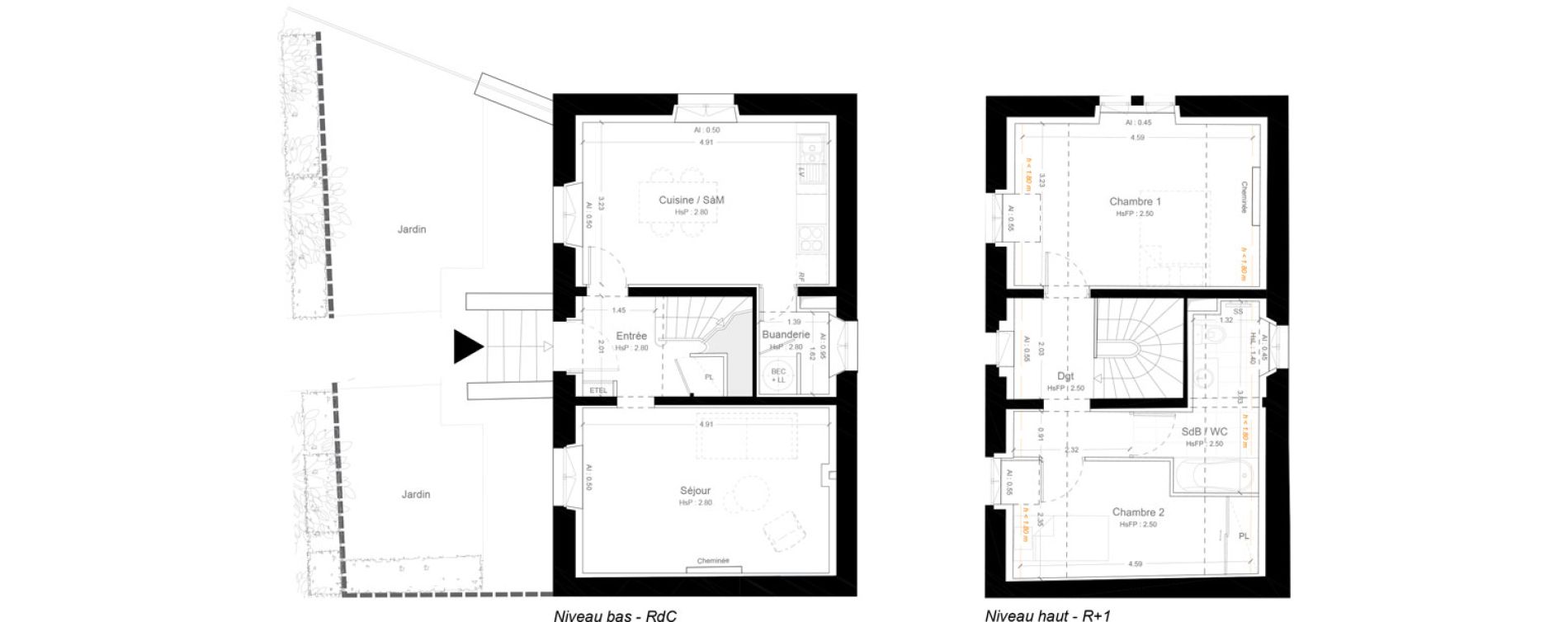 Duplex T3 de 72,80 m2 &agrave; Ris-Orangis Ferme d orangis