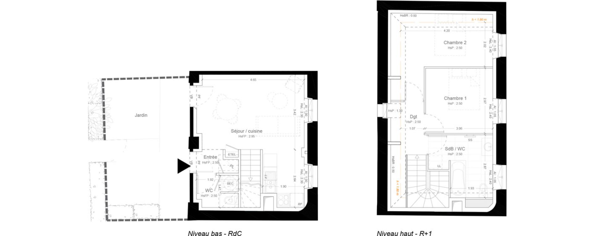 Duplex T3 de 52,45 m2 &agrave; Ris-Orangis Ferme d orangis