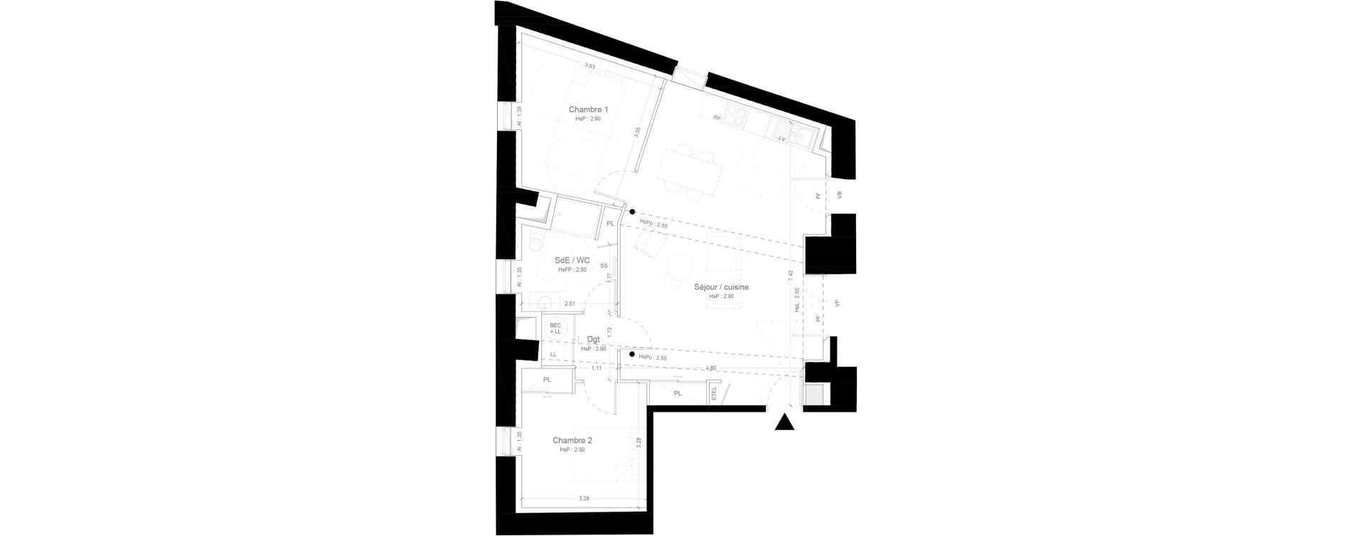 Appartement T3 de 71,15 m2 &agrave; Ris-Orangis Ferme d orangis