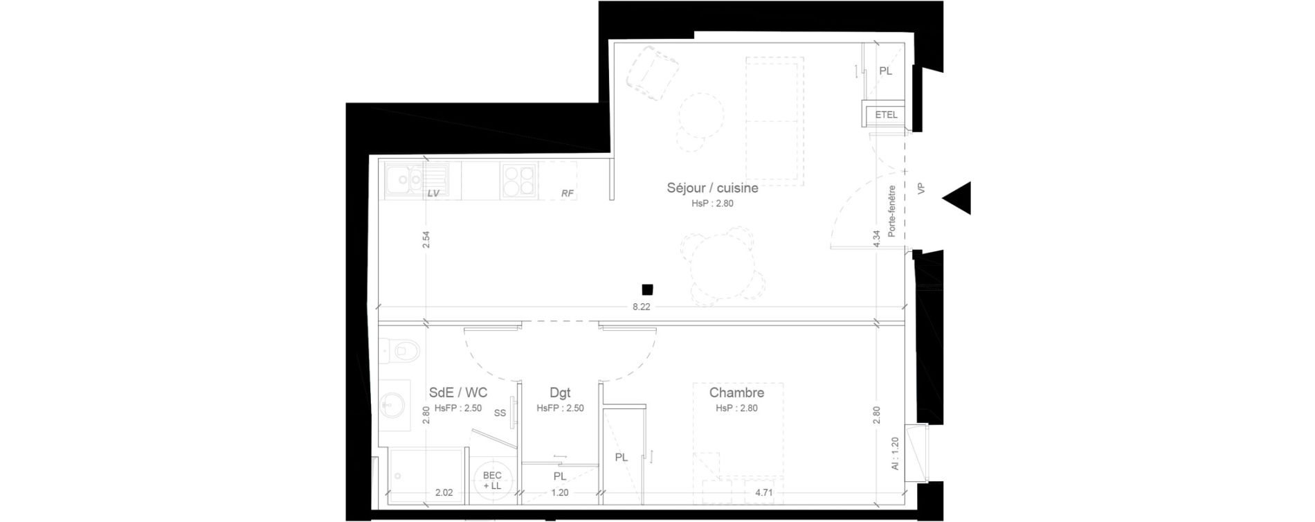 Appartement T2 de 50,60 m2 &agrave; Ris-Orangis Ferme d orangis