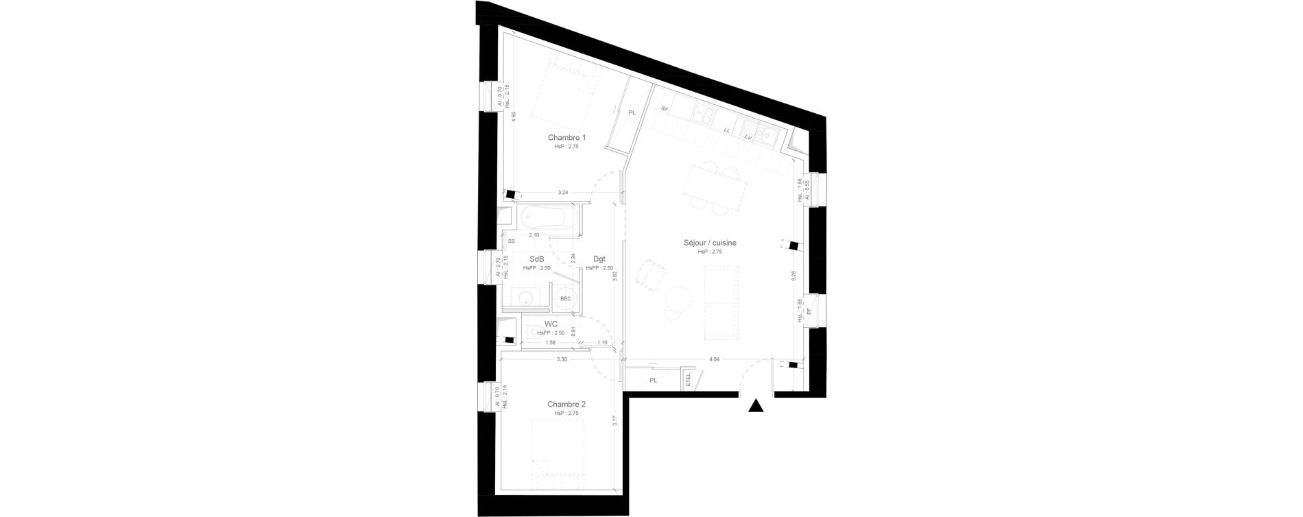 Appartement T3 de 73,05 m2 &agrave; Ris-Orangis Ferme d orangis