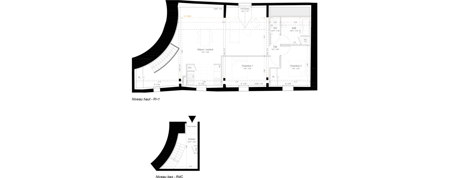 Appartement T3 de 83,10 m2 &agrave; Ris-Orangis Ferme d orangis