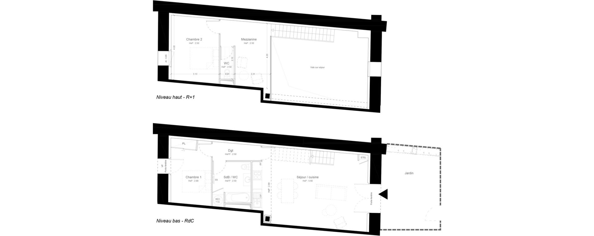 Duplex T3 de 81,15 m2 &agrave; Ris-Orangis Ferme d orangis