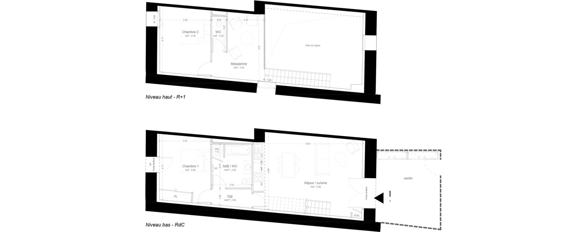 Duplex T3 de 79,45 m2 &agrave; Ris-Orangis Ferme d orangis