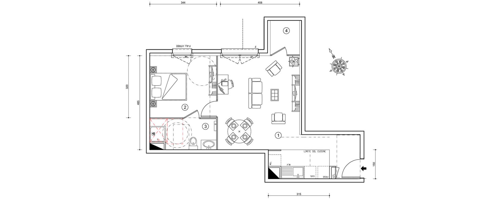 Appartement T2 de 48,17 m2 &agrave; Ris-Orangis Val de ris