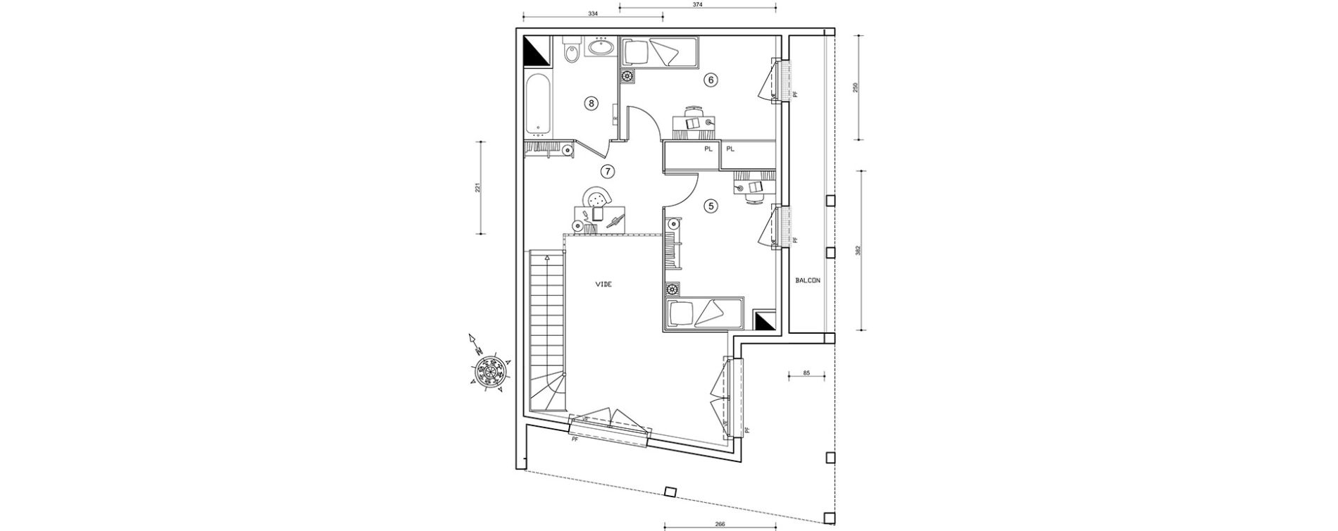Duplex T4 de 87,23 m2 &agrave; Ris-Orangis Val de ris