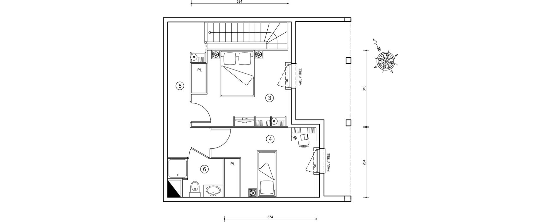 Duplex T3 de 68,48 m2 &agrave; Ris-Orangis Val de ris