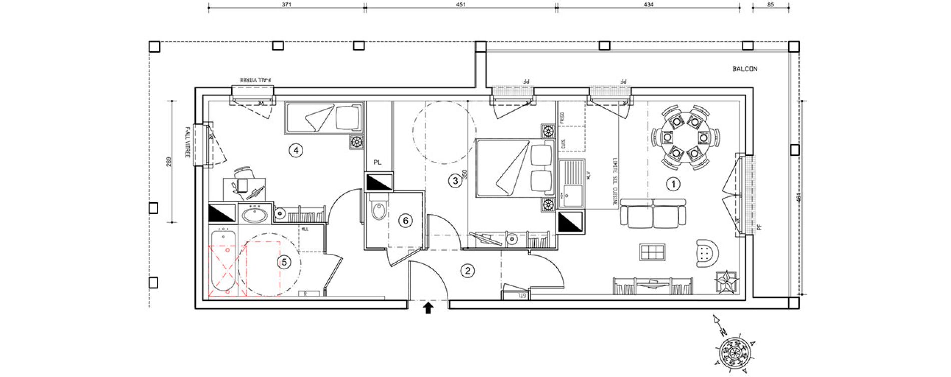 Appartement T2 de 56,77 m2 &agrave; Ris-Orangis Val de ris