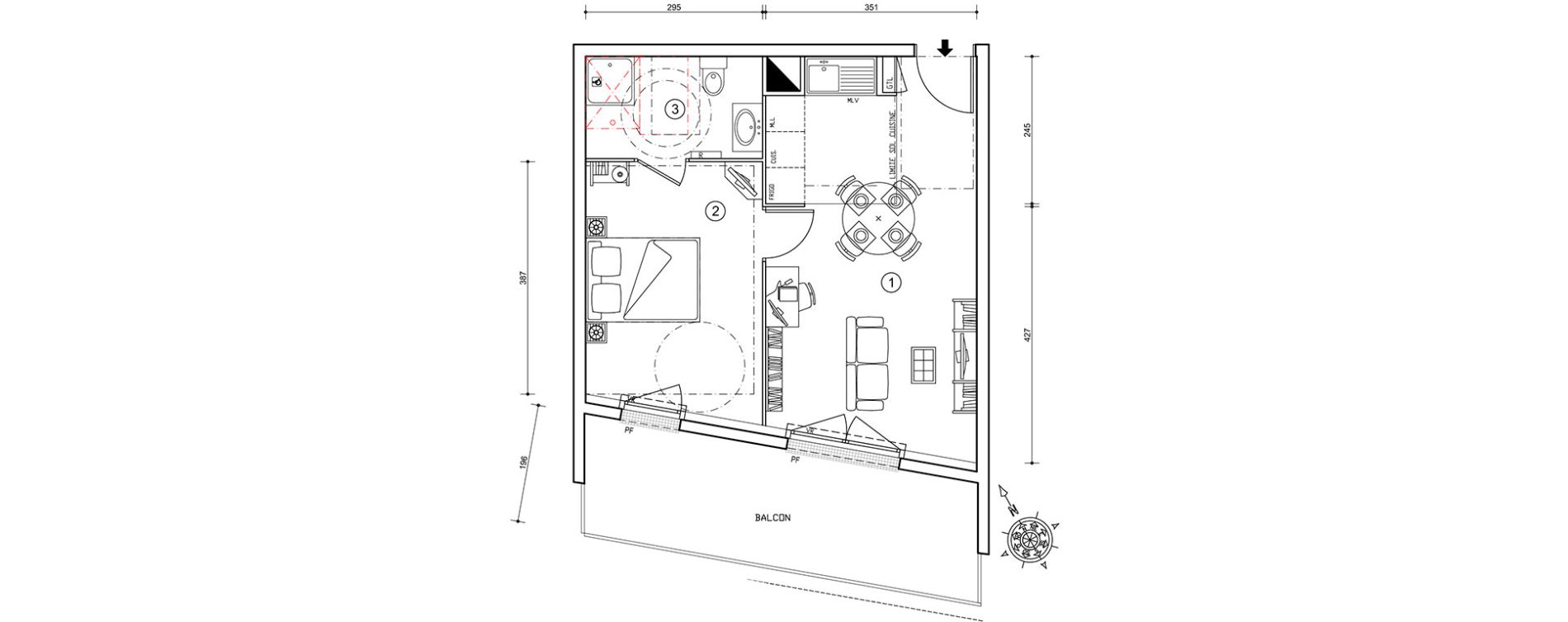 Appartement T2 de 39,18 m2 &agrave; Ris-Orangis Val de ris