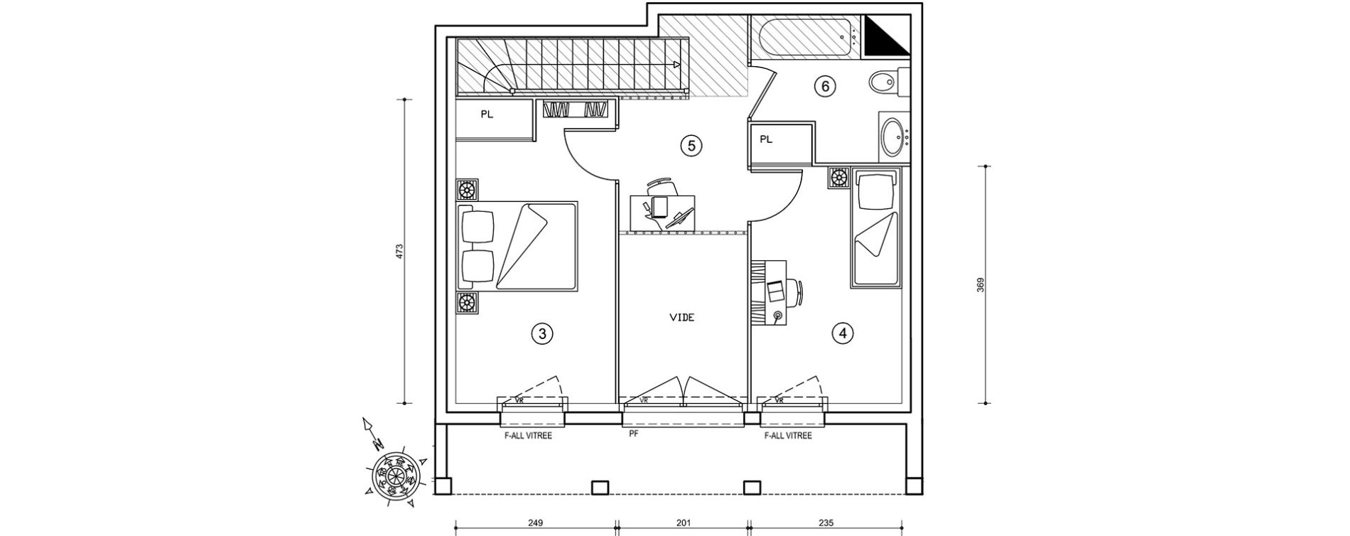 Duplex T3 de 69,20 m2 &agrave; Ris-Orangis Val de ris