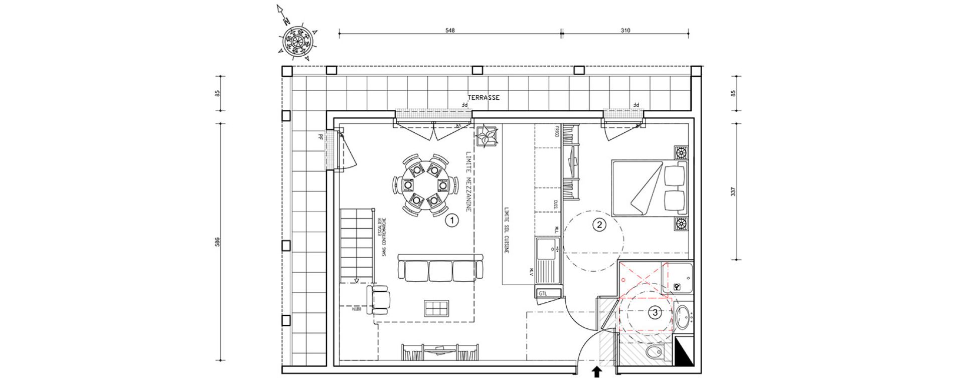 Duplex T4 de 81,08 m2 &agrave; Ris-Orangis Val de ris