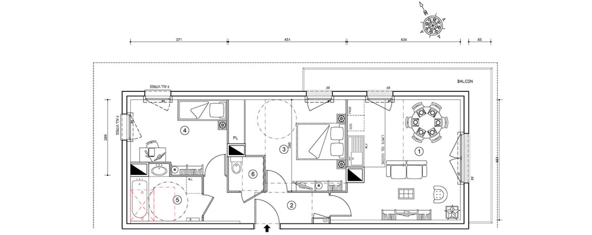 Appartement T3 de 56,77 m2 &agrave; Ris-Orangis Val de ris