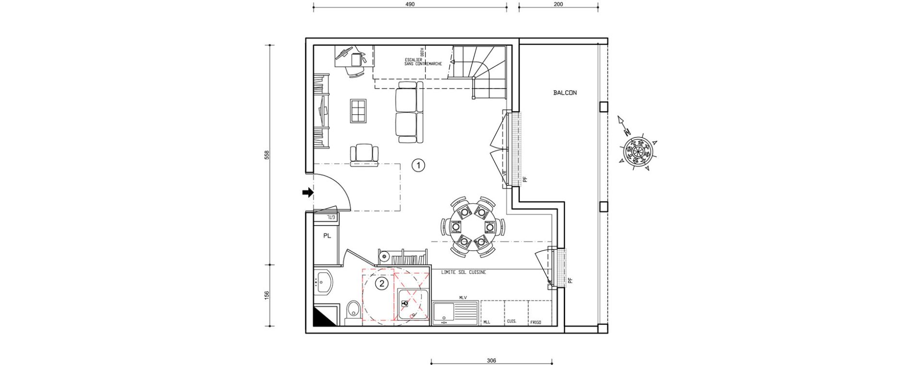 Duplex T4 de 87,70 m2 &agrave; Ris-Orangis Val de ris