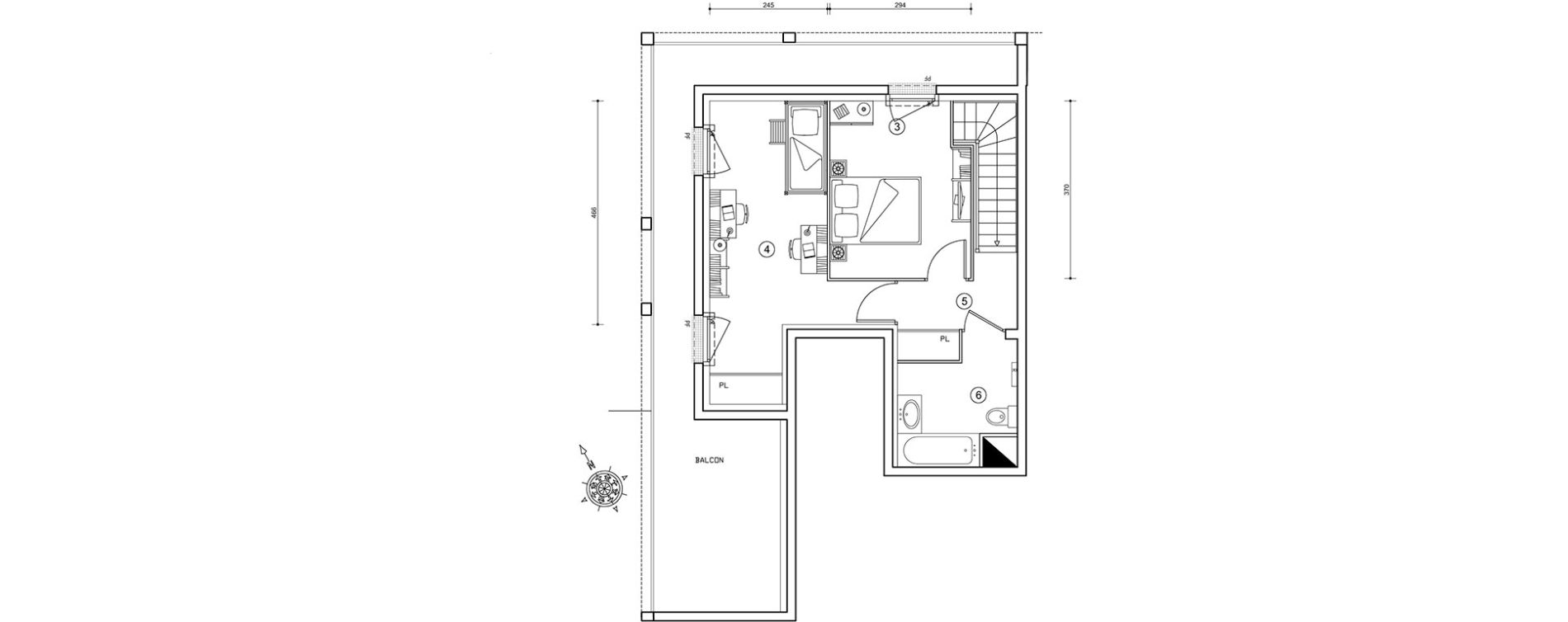 Duplex T3 de 62,92 m2 &agrave; Ris-Orangis Val de ris