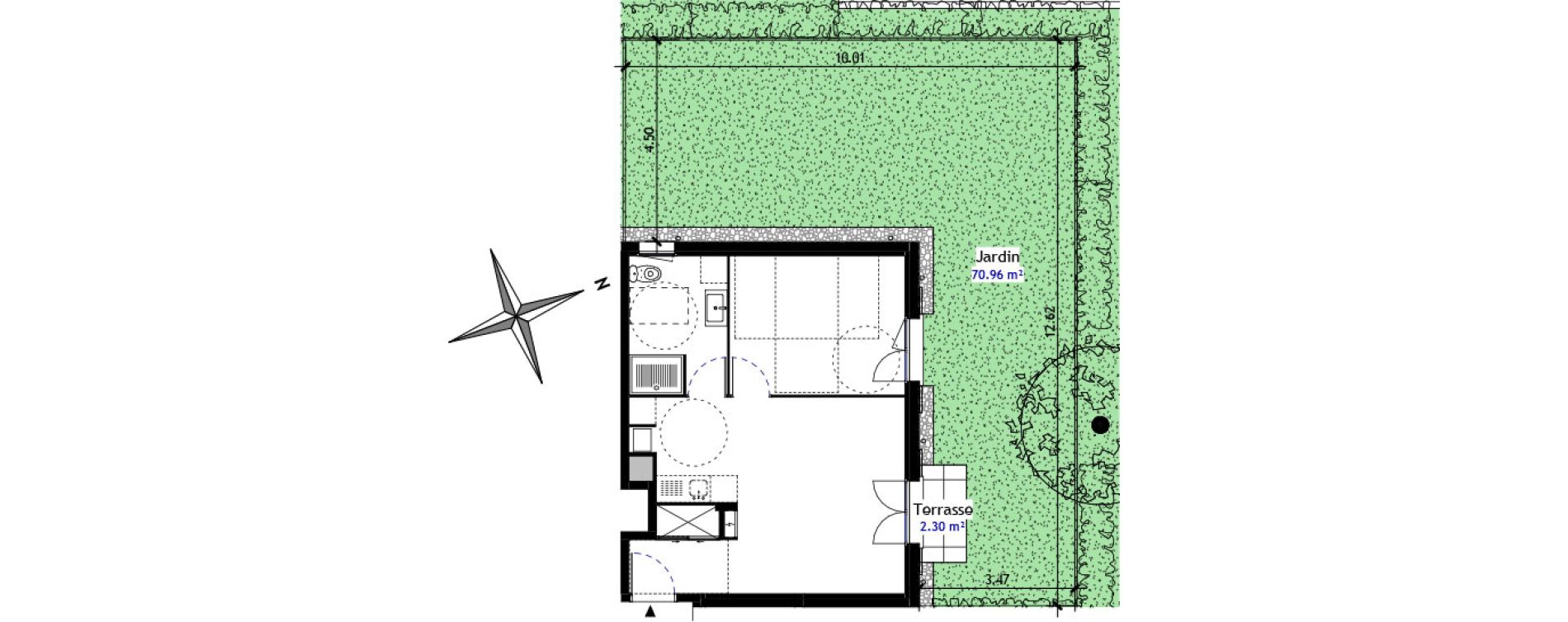 Appartement T2 de 44,35 m2 &agrave; Saint-Germain-L&egrave;s-Arpajon Centre