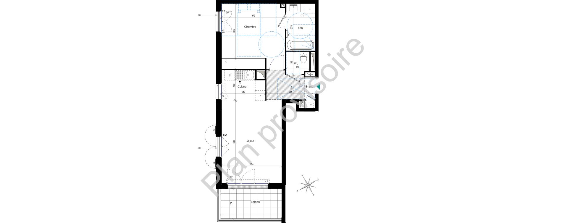 Appartement T2 de 46,77 m2 &agrave; Saint-Pierre-Du-Perray La cle de saint-pierre